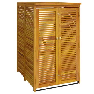 vidaXL Cobertizo Para Cubo De Basura Madera Maciza Acacia 70x89x117 Cm Vidaxl