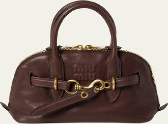 Miu Miu Aventure Medium Nappa Leather Top-Handle Bag