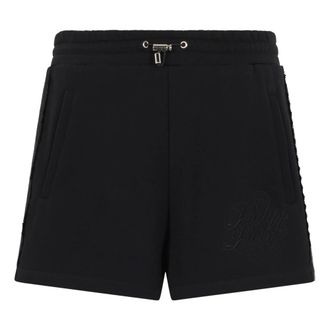Philipp Plein Shorts Strass Band - Dames - Bermuda - Zwart - XS - Katoen - Korte Broeken