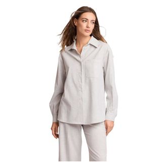 Kocca Shirts, female, Gray, Size: XL Long-sleeve Shirt with Chest Pocket