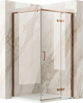 Rea Cabina De Ducha Rea Bruno Brush Copper 90x90