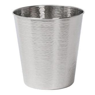 Happimess Remi Modern Classic Textured Steel 2-Gallon Wastebasket in Brushed Steel at Nordstrom