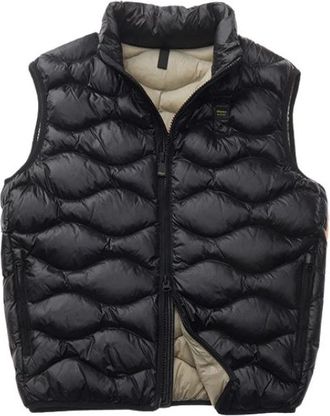 Blauer Zwart Golf Gestikte Vest - Heren - Bodywarmers - Zwart - 2XL - Nylon - Jassen