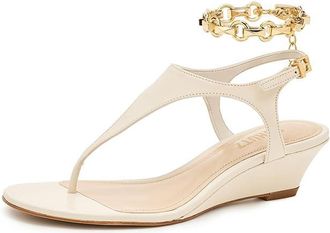 Schutz Lys Wedge Womens Sandals Sugar White : 9.5 M, Leather