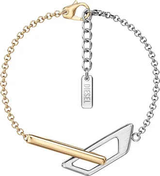 Diesel Stainless steel chain bracelet - Bracelets - Unisex - Silver