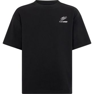 Plein Sport Pique Round Neck T-Shirt Icon Men in Black at Nordstrom, Size Xxx-Large Eu