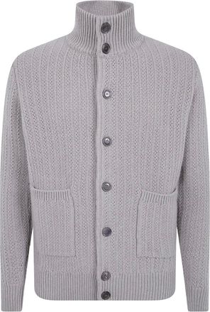 FILIPPO DE LAURENTIIS C&aacute;rdigan de Cuello Alto - Knitwear - Hombre - Gris - XL