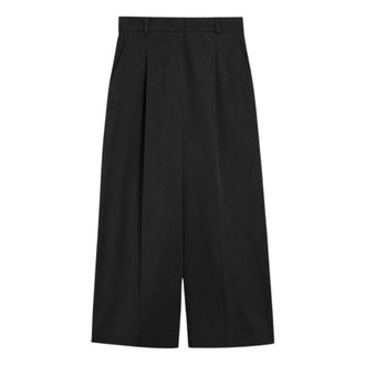 Max Mara Cropped Trousers, female, Black, Size: XS Ribera Trousers