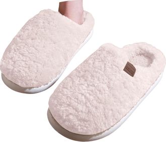Generic Slippers for Women House Shoes Memory Foam Fuzzy Slipper Womens Slip On Bedroom Shoes Indoor Outdoor Plush Lined Winter Warm Platform Soft Anti-Slip F