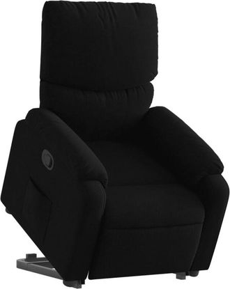 vidaXL Sill&oacute;n Reclinable Elevable Tela Negro Vidaxl