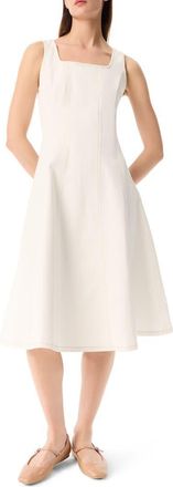 Robert Rodriguez Sleeveless Seamed Fit & Flare Dress in Chalk at Nordstrom Rack, Size 16