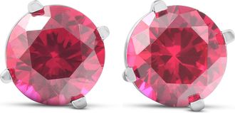 Pompeii3 2ct Ruby Studs 14K White Gold Womens Earrings
