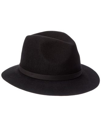 Bruno Magli Leather Band Wool Fedora