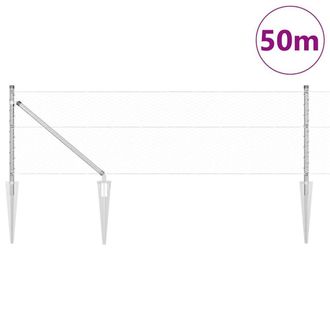 Berkfield Home Hexagon Fence 0.6x50 m Galvanised Steel in Silver