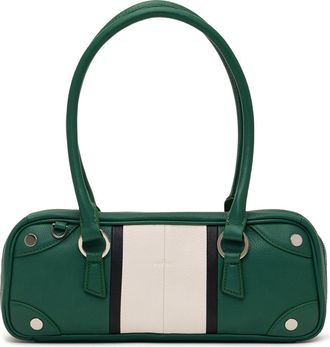 Hammitt Small Meredith Leather Shoulder Bag in Clubhouse Stripe/Silver at Nordstrom