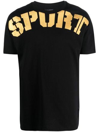 Plein Sport logo-print short-sleeved T-shirt - Black