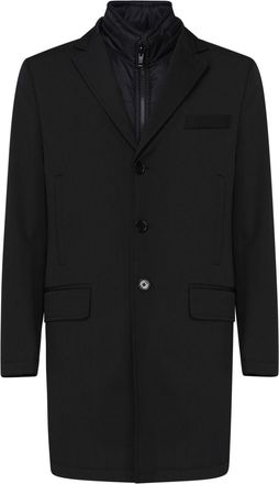 Fay Cappotto con design a strati - Nero