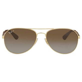 Ray-Ban Polarized Brown Gradient Aviator Sunglasses RB3549 001/T5 58