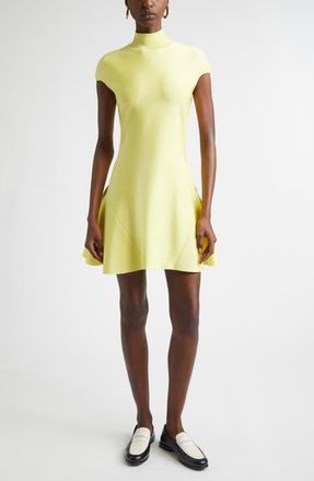 Givenchy Knit Fit & Flare Minidress in Acid Yellow at Nordstrom, Size X-Small