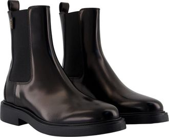Tod's Womens Leather Chelsea Boots Black Calfskin