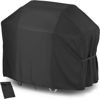 No Brand Funda Impermeable Para Barbacoa De 132x68x109cm - Protecci&oacute;n Resistente Para Parrilla Con Protecci&oacute;n Uv Y Bolsa De Almacenamiento - Negra