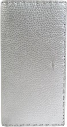Fendi Pre-owned Leren Portemonnee - unisex - Vintage Accessoires - Grijs - ONE Size - Leer - Vintage