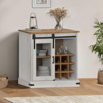 vidaXL Vidaxl - Credenza halden con Anta Scorrevole 80x40x80 cm Legno Massello