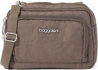 Baggallini Trifecta RFID Wallet Crossbody Bag in Dark Umber Heritage at Nordstrom