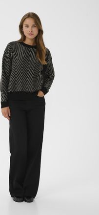 Kaffe Pullover KAbitzy Pullover Loose fit black offwhite
