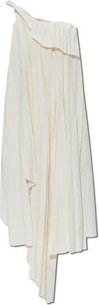 Alexander McQueen Pleated Off-shoulder Dress