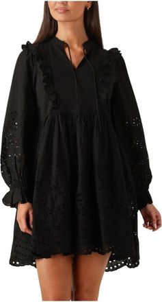 Y.A.S Y.a.s, Kleedjes, Dames, Zwart, S, Zwarte Mini Jurk voor Zonnige Dagen