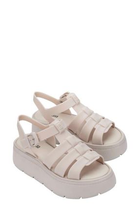 Melissa Up Platform Slingback Fisherman Sandal in Light Beige at Nordstrom, Size 10