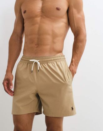Polo Ralph Lauren Boxer da bagno da viaggio kaki vintage-***