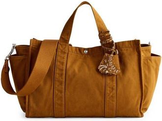 Madewell Large Washed Canvas Tote in Warm Chestnut at Nordstrom