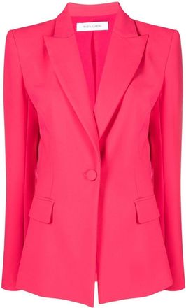 Prabal Gurung single breasted blazer - women - Silk/Polyurethane/Polyester - 6 - Pink