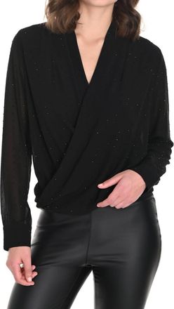 Frank Lyman Design Woven Blouse In Black