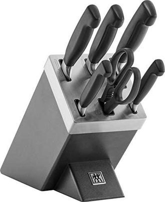 Zwilling Zwilling Bloque De Cuchillos Autoafilable 7 Piezas Gris