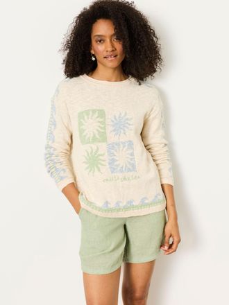 Fat Face FatFace Ivory Sun Knitted Jumper