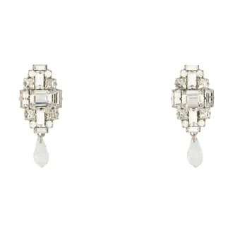 Alessandra Rich Earrings, female, Gray, Size: ONE SIZE Bijoux Drop Earrings