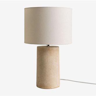 Sklum Sklum - Lámpara de mesa en lino y fibra de vidrio Dianta