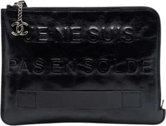 Chanel Pre-owned Clutches, female, Black, Size: ONE SIZE Pre-owned Vintage Clutch