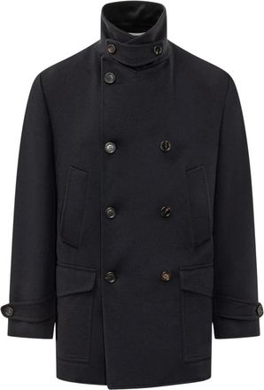 Brunello Cucinelli Hombre, Abrigos, Azul, Talla: L