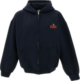 Rhude Sudadera con cremallera American Spirit - Sweatshirts & Hoodies - Hombre - Negro - M