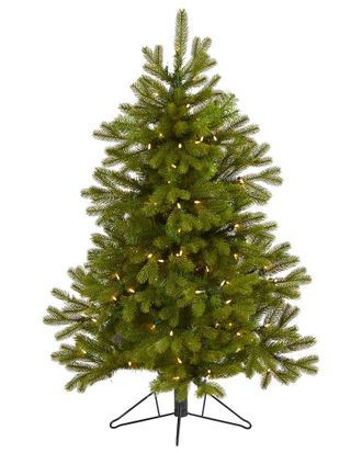 Nearly Natural 4Ft. Cambridge Spruce Flat Back Artificial Christmas Tree