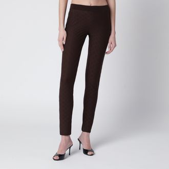 Gucci Brown GG jacquard jersey leggings