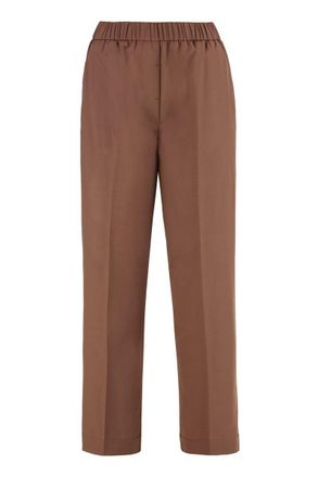 PESERICO High-Waist Wide-Leg Trousers