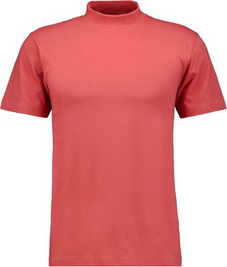 Ragman Stehkragenshirt RAGMAN, Herren, Gr. 6XL, rot (lachs, 540), Baumwolle, regular fit, hoch geschlossener Ausschnitt, Shirts Stehkragenshirt