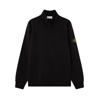 Stone Island Zip-throughs, male, Black, Size: 2XL Zip-up Sweater