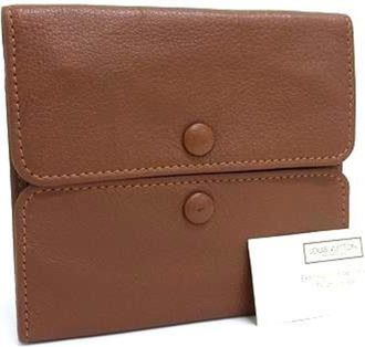Louis Vuitton Brown Leather Wallet (Tri-Fold) (Pre-Owned)