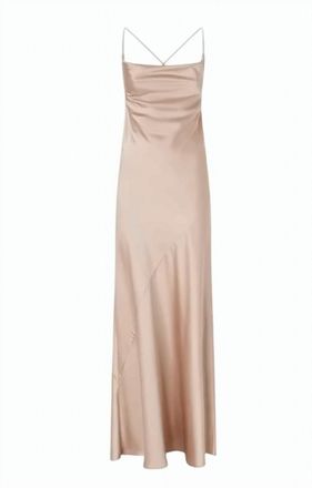 Pinko Farro Satin Open Back Dress